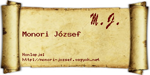 Monori József névjegykártya